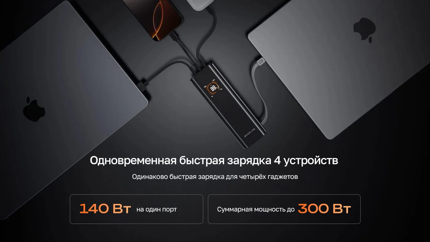Повербанк EcoFlow RAPID Pro (27650 мАч, 300 Вт, встроенный кабель 140 Вт) — материал 4