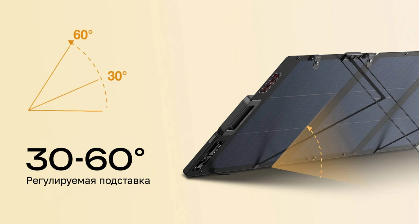 Солнечная панель складная облегченная двусторонняя EcoFlow 160 Вт — материал 5