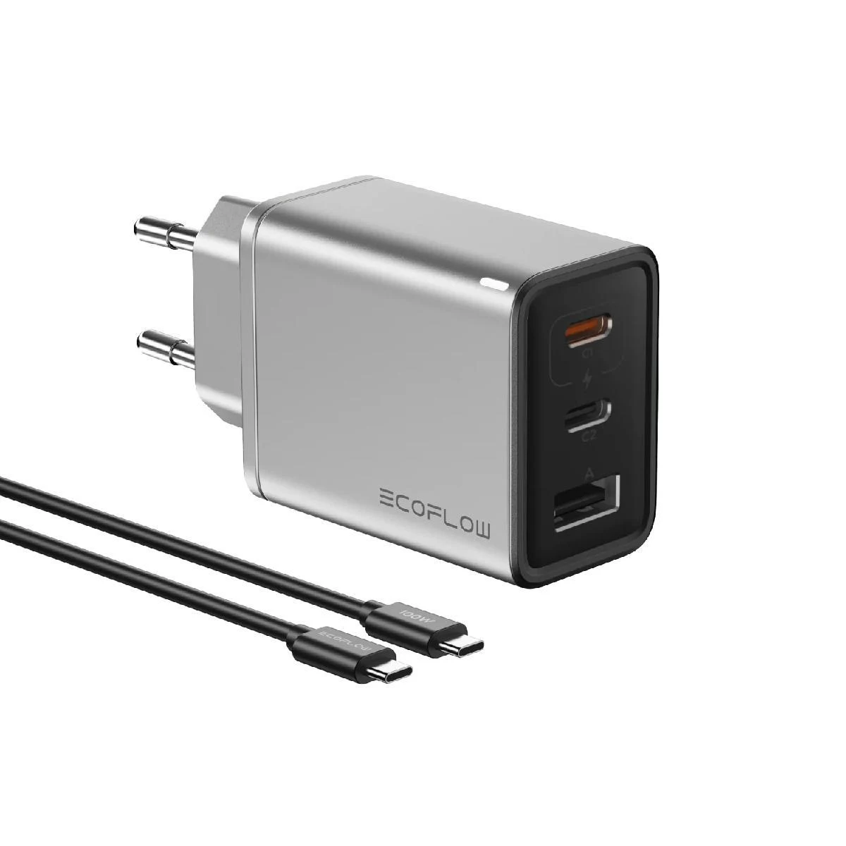 Зарядное устройство EcoFlow RAPID GaN 65 Вт с кабелем 100 Вт — фото 1