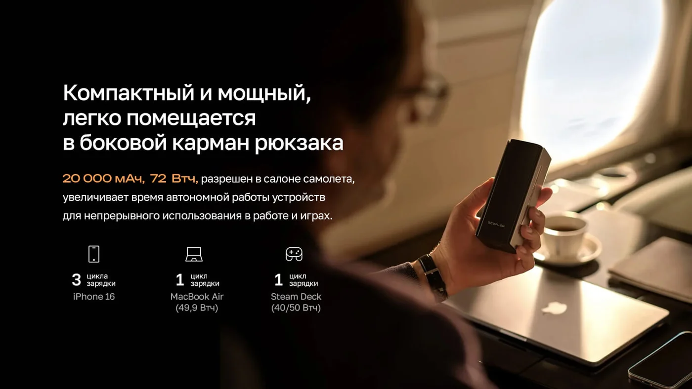 Повербанк EcoFlow RAPID Pro (20000 мАч, 230 Вт, встроенный кабель 100 Вт) — материал 6