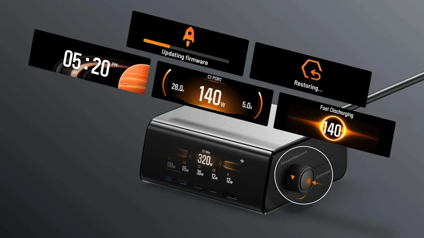 Зарядное устройство EcoFlow RAPID Pro (320 Вт, 5 портов, GaN) — материал 7